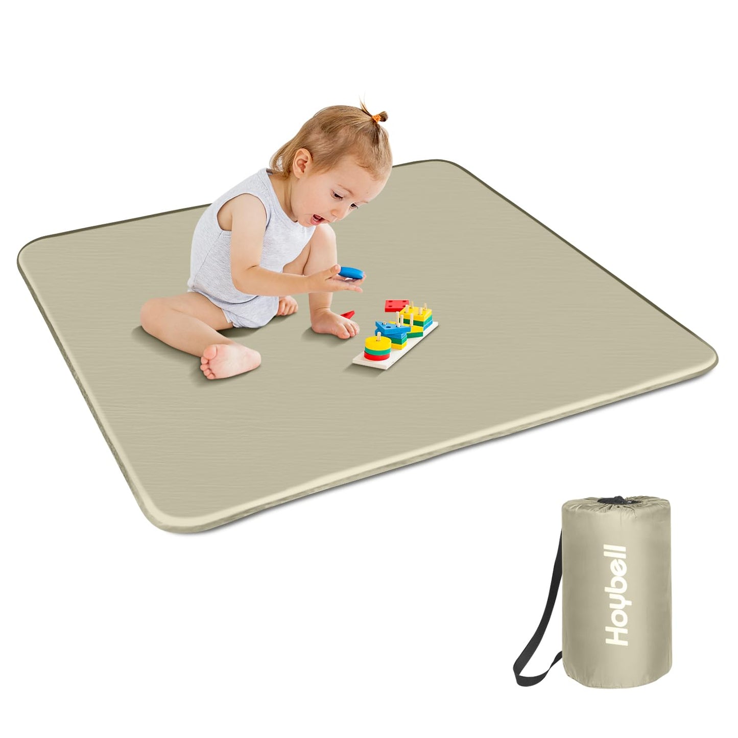 Hoybell Portable Self-Inflating Baby Play Mat - Ultimate Comfort & Convenience!