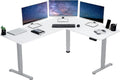 VIVO Electric Corner 63 x 55 in L-Shaped Standing Desk - Memory Lift