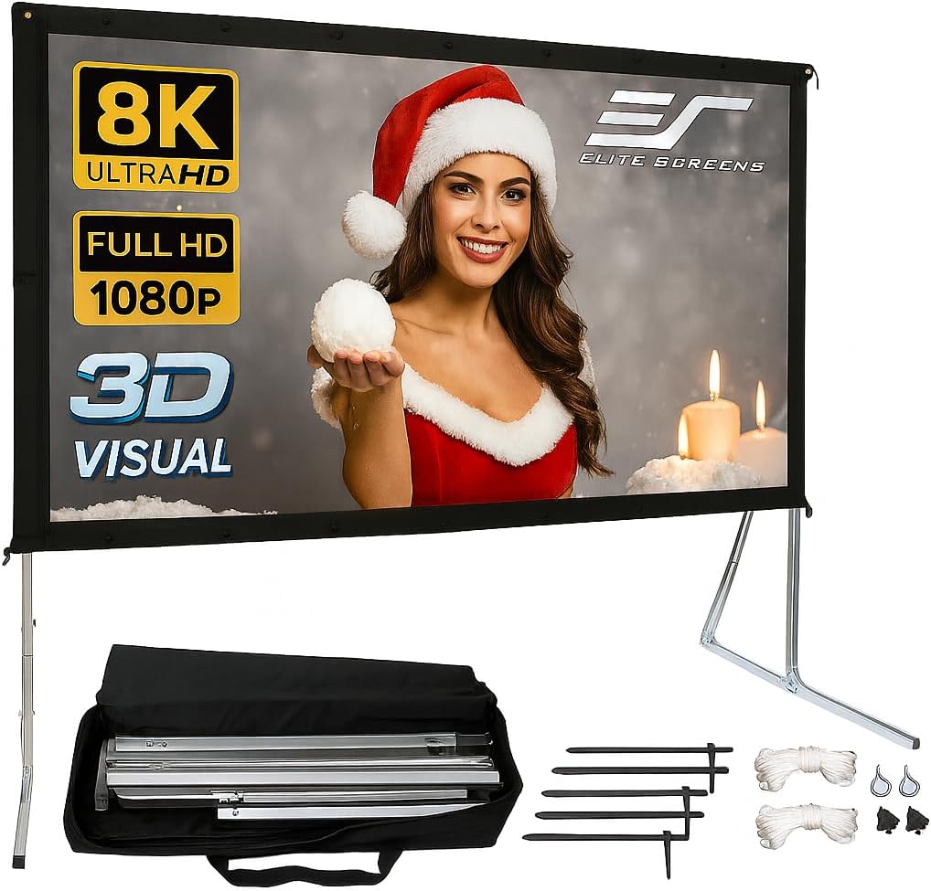 Elite Screens 120-Inch Portable Projector Screen for Home Theater