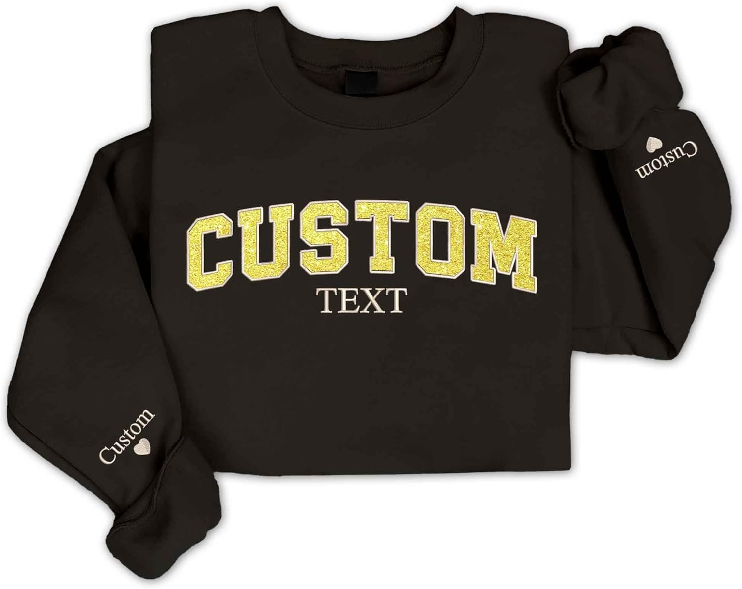 Custom Glitter Logo Hoodie - Personalized for Her - LullabyMall