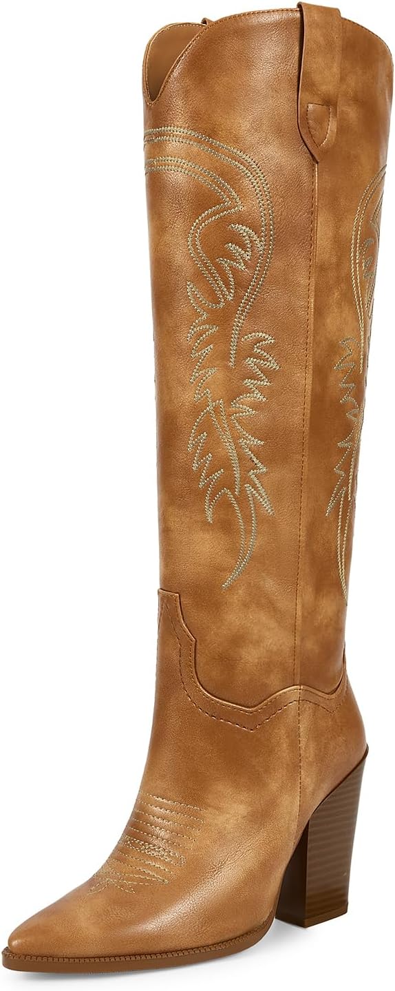 ISNOM Women's Cowgirl Boots for Stylish Western Flair