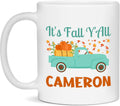 Personalized Fall Name Mug  Custom Tea Cup