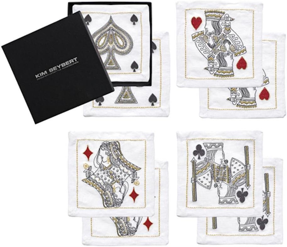 Kim Seybert House of Cards Cocktail Napkins, Set of 8
