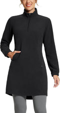 baleaf Women's Polar Fleece Dress Long Vest Pullover - Warm, Soft Fit