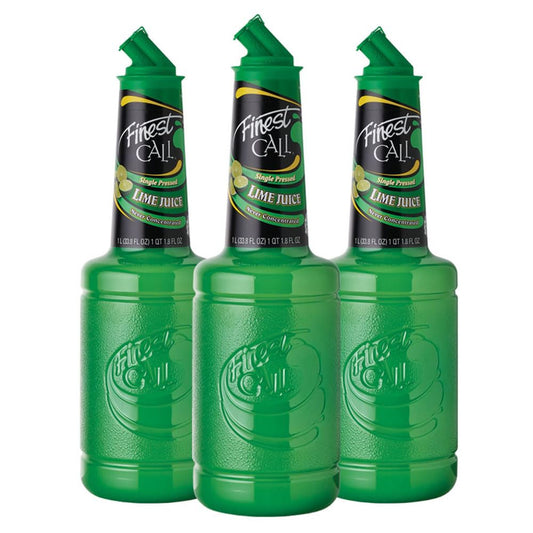 Finest Call Premium Single Pressed Lime Juice Mix - 3 Pack