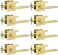 goldenwarm Gold Door Handles Interior Privacy Levers - Modern Brushed