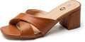 Rekayla Heeled Sandals Women Comfortable Square Toe Mule - Comfy 2.5in