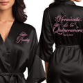 Mis Quince Anos Robes Personalized Satin Getting Ready (Style 3X2Q)