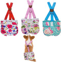 Washable Female Dog Diaper 3 Pack with Suspenders - Reusable Leakproof