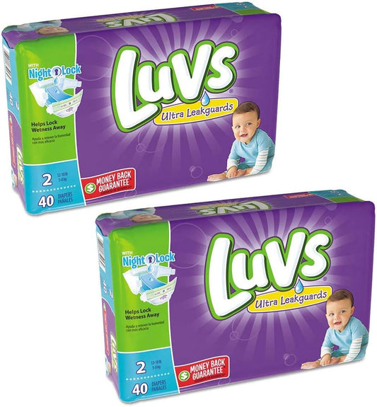Luvs Size 2 Diapers: 80 Count for Double Leak Protection!
