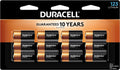 Duracell CR123A 3V Lithium Battery 12 Count - Long Storage Life