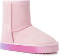 Girls Mid Calf Snow Boots for Winter - Faux Fur Lined Comfort
