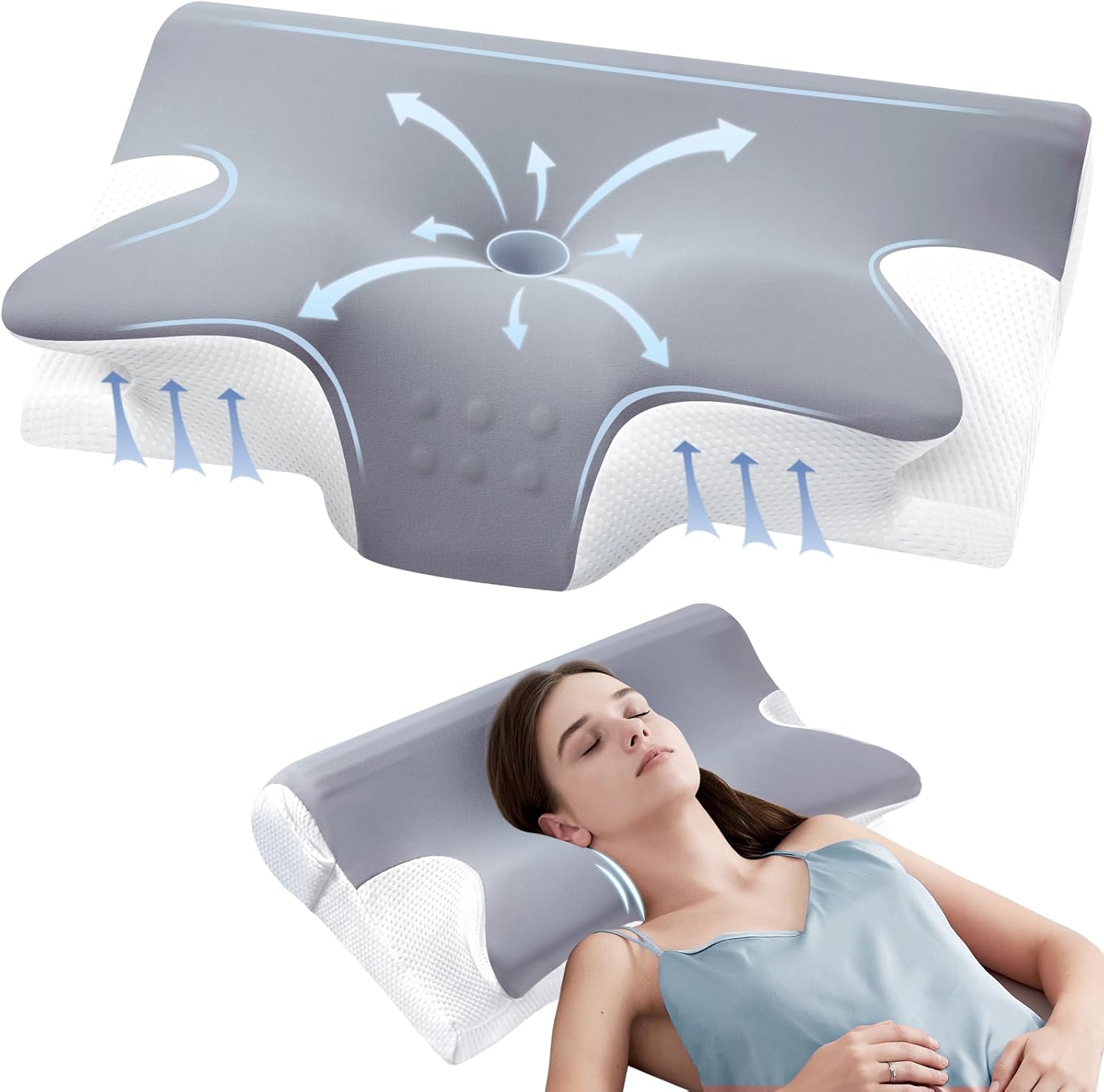 Effective Pain Relief Cervical Neck Pillow for Sleeping Comfort