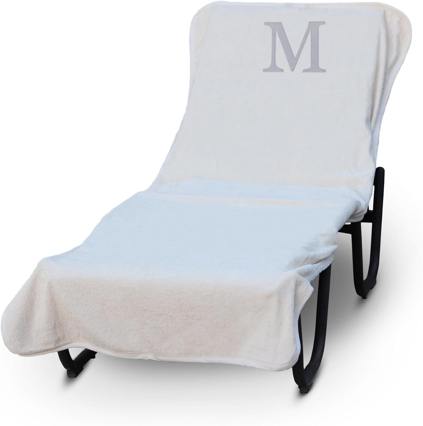 Luxury Hotel Monogrammed Pool Chaise Lounge Cover - Soft Terry