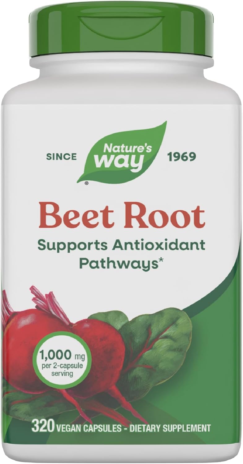 Nature's Way Beet Root Capsules for Antioxidant Support 320 Count