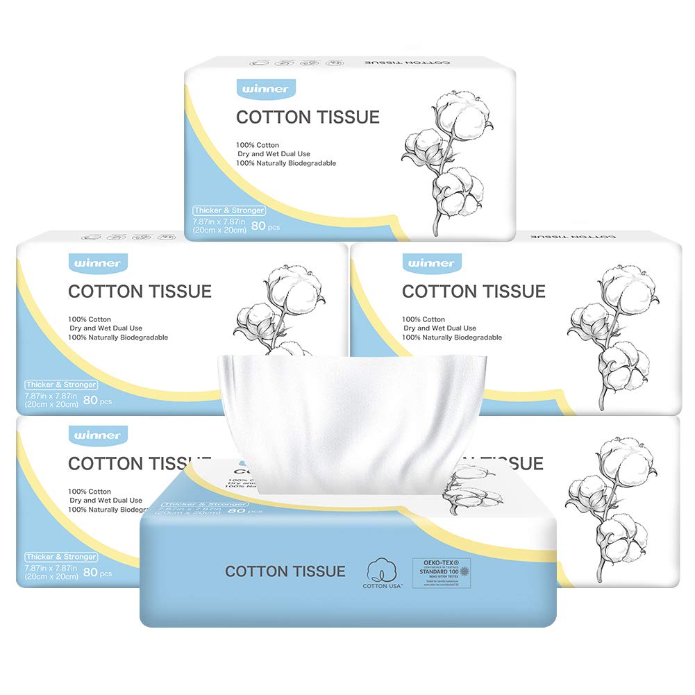 Winner Disposable Face Towels - Soft Cotton for Sensitive Skin