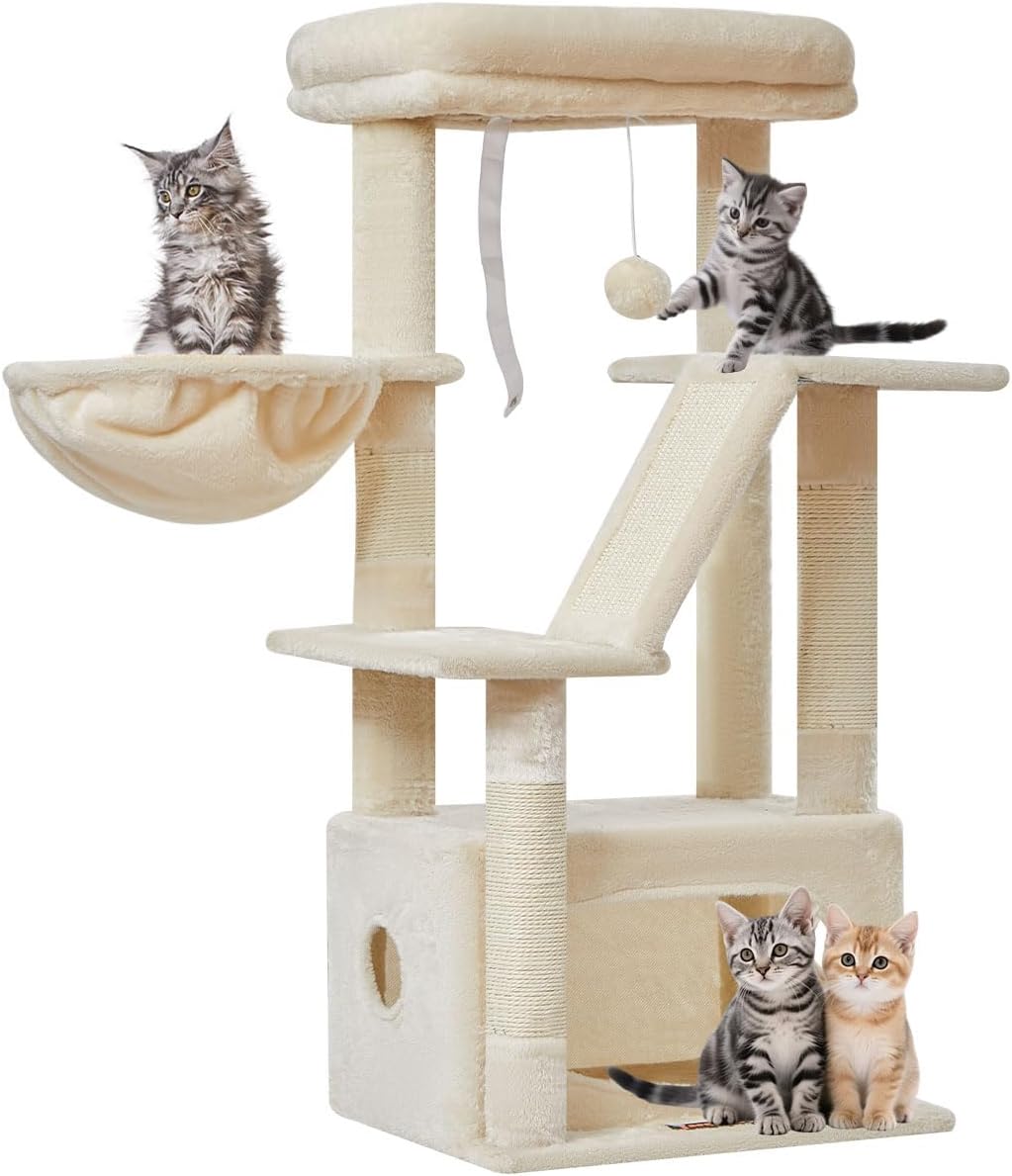Taoqimiao Cat Tree 38.5-Inch Cat Tower for Indoor Kittens