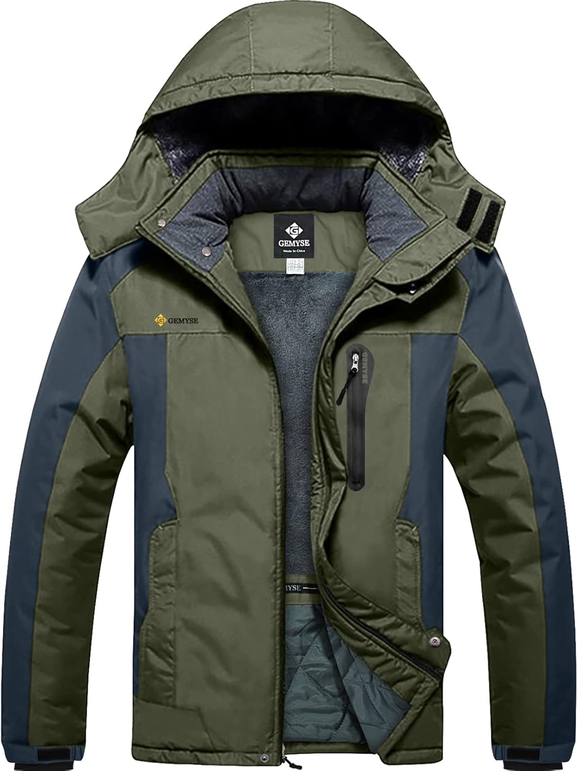 GEMYSE Men's Ski Snow Jacket: Warm Waterproof Winter Coat