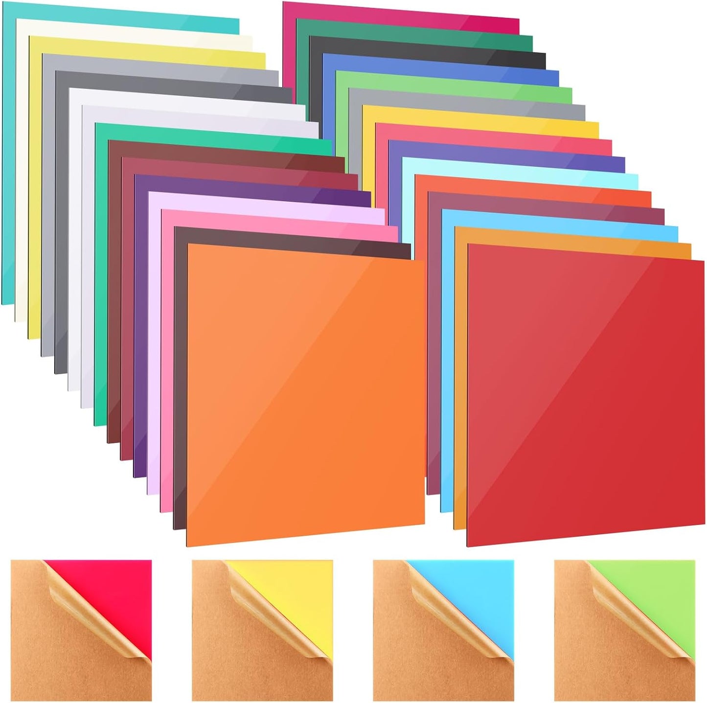 Colored Acrylic Sheets for Laser Cutting - 30 Pack 12 x 12 in