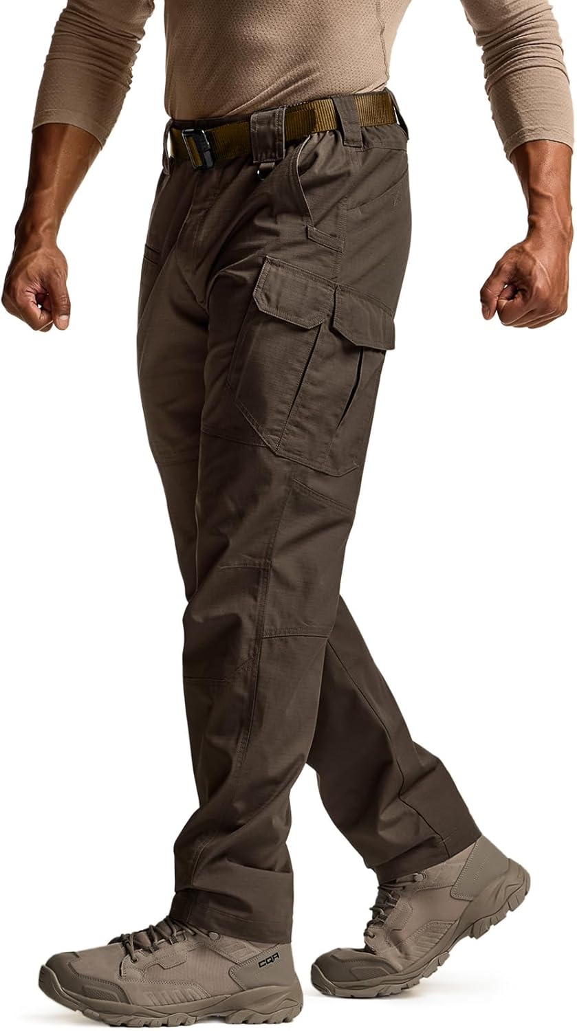 CQR Men's Tactical Pants: Lightweight Water Resistant Cargo Pants