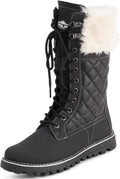 POLAR Womens Faux Fur Calf Boots - Waterproof Warm Winter Walking