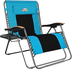 XXL Zero Gravity Chair 33In Wide Support 400 LBS for Outdoors
