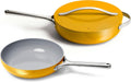10.5 in Fry Pan and 11.8 in Deep Saute Pan Duo - Marigold Ceramic