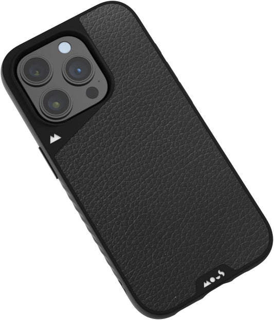 Mous iPhone 15 Pro Max Case - Limitless 5.0 Black Leather