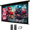 125 in Motorized Projector Screen 16:9 - Remote Controlled Drop Down