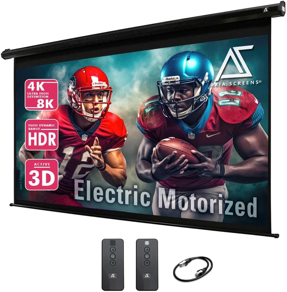 125 inch Motorized Projector Screen for Home and Office Use