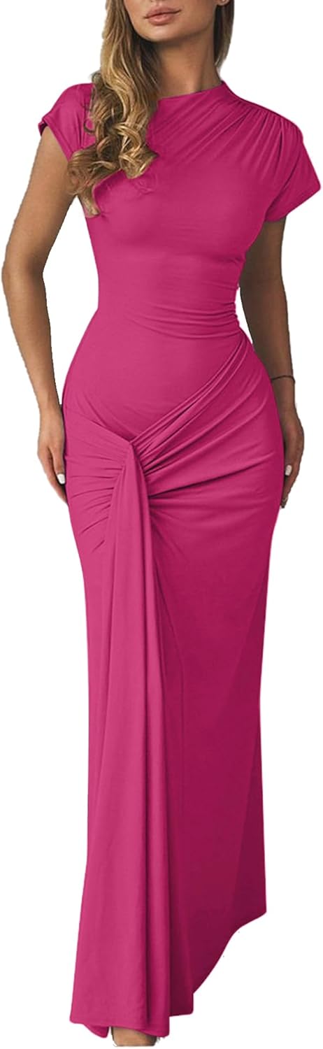 Mojessy Women Bodycon Maxi Dress for Elegant Cocktail Events