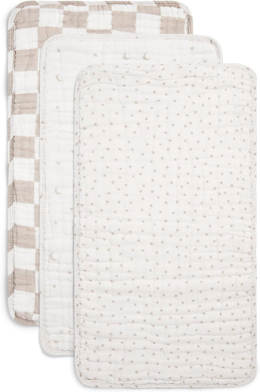 Nana Baby Burp Cloths: 100% Organic Muslin Cotton Set