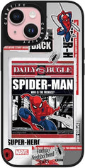 Mirror iPhone 15 Case Spider-Man Newspaper - Reflective Protection