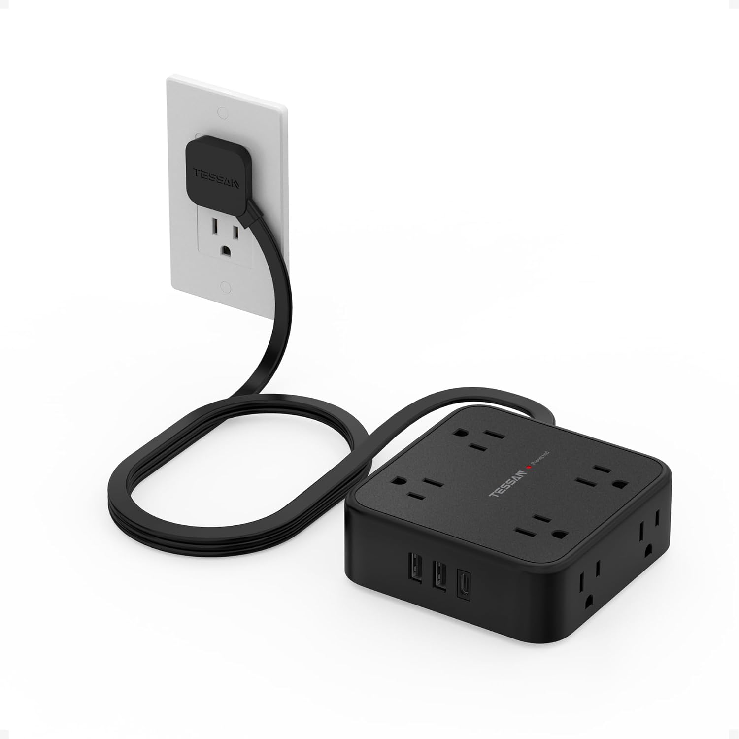 Surge Protector Power Strip with 8 AC Outlets and USB Ports