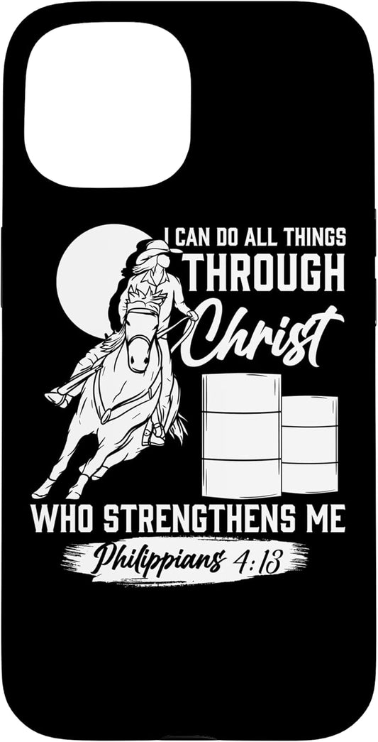 Stylish iPhone 15 Barrel Racer Case for Racing Girls