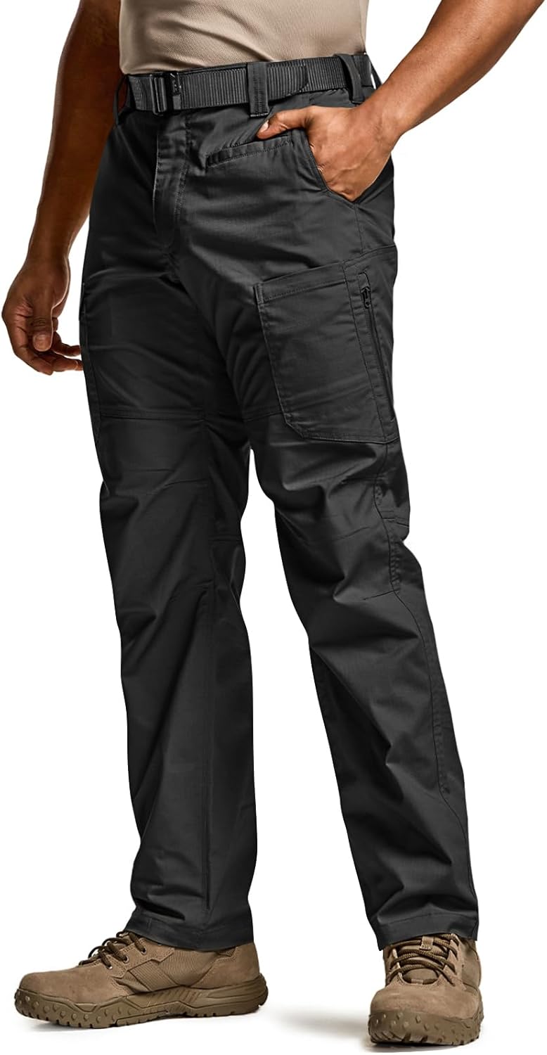 CQR Men's Utility Flex Cargo Pants for Tactical Comfort
