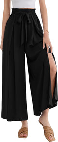 Wide Leg Palazzo Pants High Waisted with Pockets - Flowy Summer