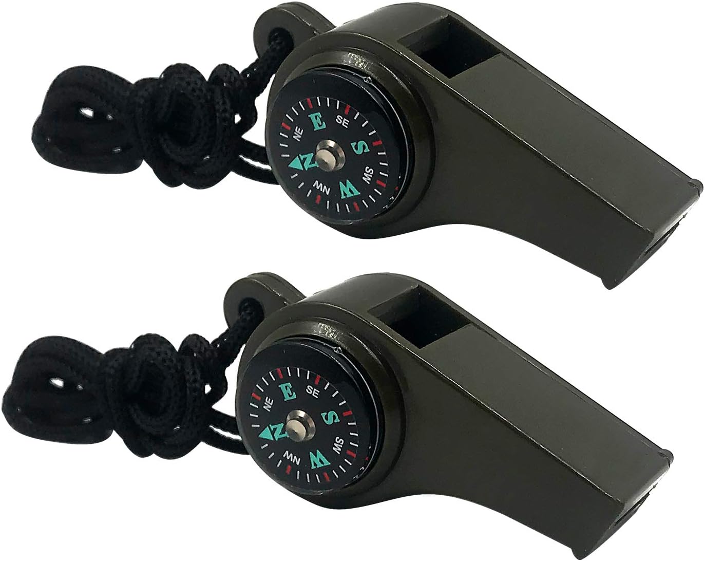 Loud 3-in-1 Survival Whistle x2 - Stay Safe Outdoors!