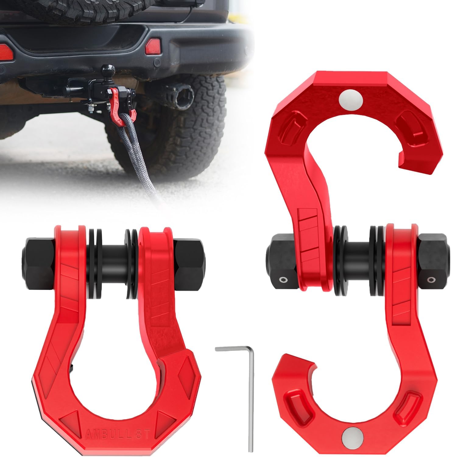 3/4in D Ring Separate Shackles for Heavy Duty Towing Needs