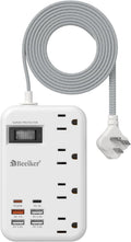 45W USB C Travel Power Strip - PD 45W Fast Charging Station with 6 USB