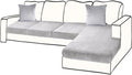 Velvet Sectional Couch Covers for 4-Piece Seat Cushion Protection