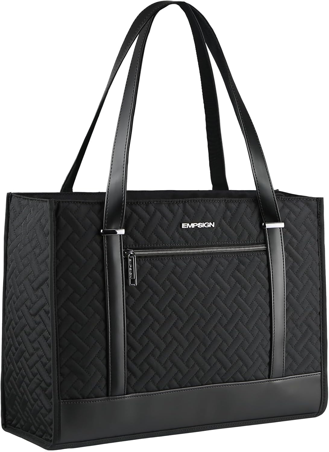 Stylish Laptop Tote Bag for Women, Large Capacity Quilted Design