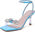 Closed Toe Rhinestone Kitten Heels - Comfortable 3in Slingback