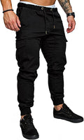 Mens Fashion Cargo Pants Slim Tapered Joggers - Comfortable Everyday