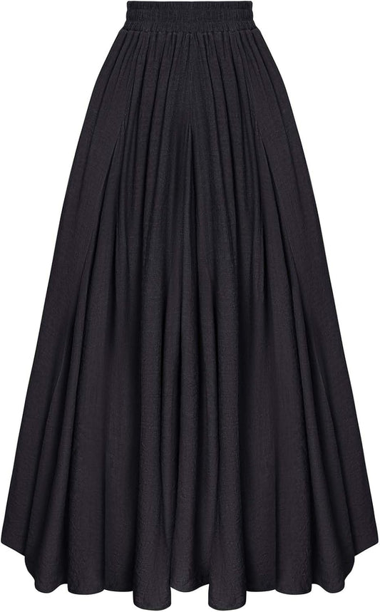 Scarlet Darkness Women Casual Maxi Skirt for Bohemian Style