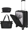 20 inch Small Carry On Luggage Front Open with Laptop Pocket