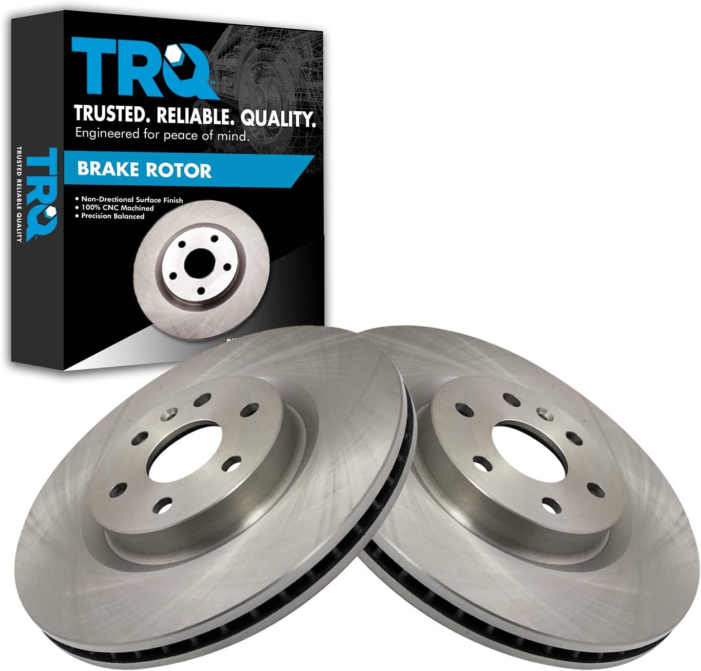 TRQ Front Brake Rotors Set for 2010-2016 Cadillac SRX
