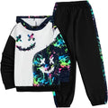 Boy's 2 Piece Colorful Graphic Hoodie and Jogger Tracksuit