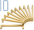 KOOFIZO Solid Square Brushed Gold Cabinet Handles 10 Pack - Durable