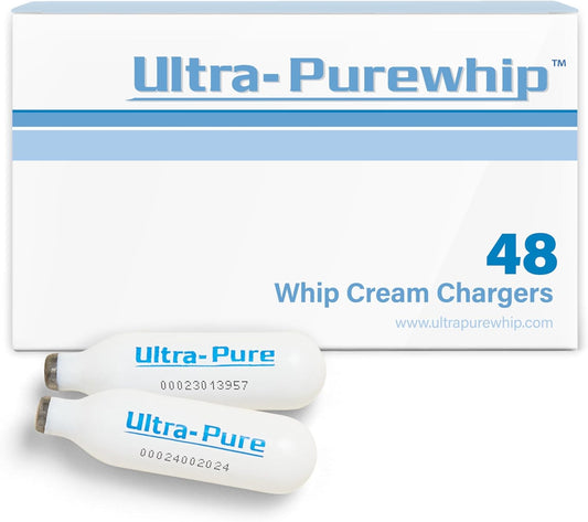 Purewhip Ultra Whipped Cream Chargers - Leak Proof Steel - 48-pack